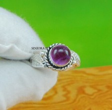 Amethyst Gemstone 925 sterling silver handmade Gift Ring US size 5 to 13