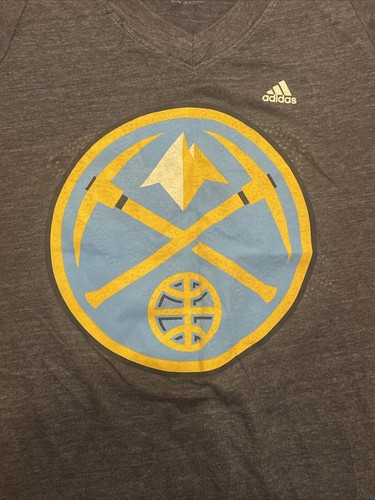 Adidas Women’s Denver Nuggets V-Kneck Shirt Size M-AS IS - Picture 3 of 9
