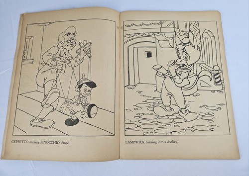 Libro da dipinti di Walt Disney's Pinocchio 1939 Whitman - Foto 5 di 10