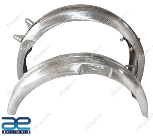 For BSA M20 M21 M33 1940-51 Raw Front & Rear Mudguard Fender With Stays - Picture 8 of 8