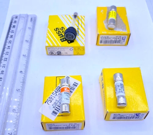 Bussman Lot of 21 Fuse LP-CC-20, FNQ-5, GLR2, SC-20 NIB