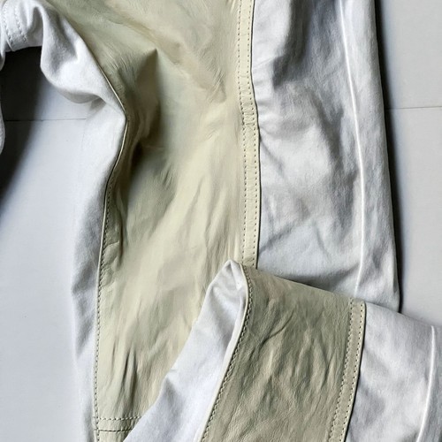 Pantalones de mezclilla y cuero ajustados blancos para mujer talla IT W28 hechos en Italia - Imagen 14 de 18