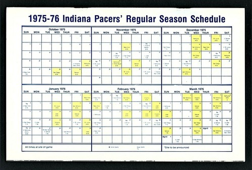 1975-76 Indiana Pacers Media Guide And Yearbook - Picture 3 of 3