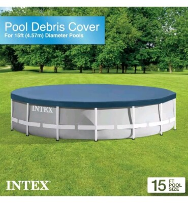 #ad Intex 28032E 15 Foot Round Above Ground Swimming Pool Cover Pool Cover Only