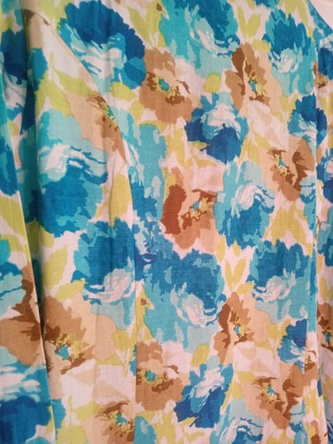 SERENGETI Size XL Blue floral JACKET coat Rayon & Linen NEW - Picture 6 of 6