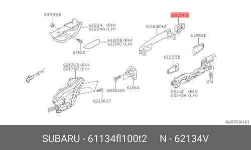 Genuine OE Cover Handle Out Door R 61134FL100T2 For Subaru 61134F-L100T2 - Bild 1 von 1