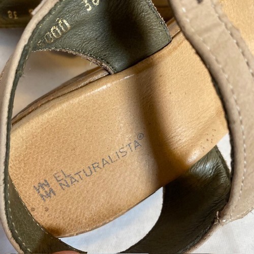El Naturalista Women's Size EU 38 / US 7.5 N5000 Tan Pleasant Sandals Shoes - Picture 5 of 8