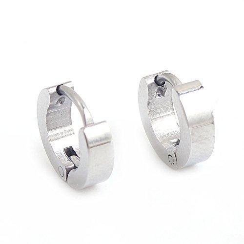 Sexy Sparkles Titanium Steel Mens Womens Hoop Earrings Piercings Huggie Hypoalle - Picture 1 of 3