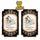 2 Personalised Wine Bottle Labels Stickers Happy Christmas Vintage Gift Present