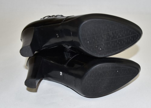 New Aquatalia 'Randy' Weatherproof Platform Bootie Black Patent Leather Size 6.5 - Picture 8 of 8