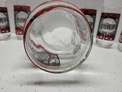 Set of Coca-Cola Coke 6 Drinking Glasses & Pitcher Tiffany style Stained Glass - Picture 7 of 9
