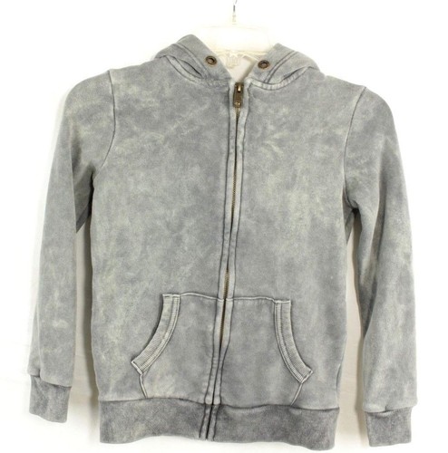Butter Super Soft Kid's Gray Hoodie Fleece Zip Up Size Small - Picture 1 of 5