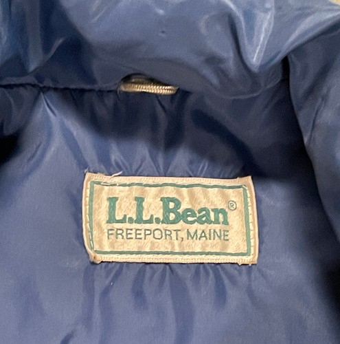 Vintage 1980s L.L. Bean Blue Down Puffer Vest – Feather Fill, Snaps, Wmn's S - Picture 5 of 6