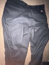 Dickies Relaxed Fit Straight Leg Twill Work Pants - Black, 34x32