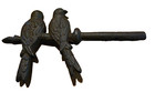Bird On A Branch Cast Iron Metal Heavy Porch Rail Window Home Decor Set of 3