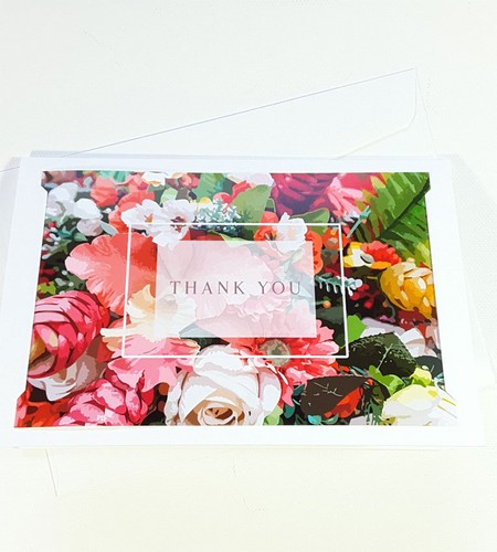 3 Thank You Cards Notes Flower Wedding Business Birthday Thankful AT THANK62 - Picture 6 of 9