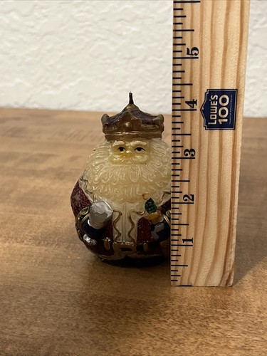 Vintage Santa Claus King Crown Royal Decorative Wax Christmas Candle - Picture 9 of 9