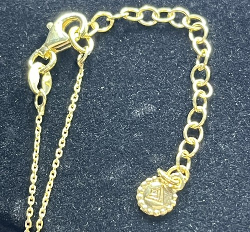 Silpada N5468 Maybe Midas Collana Placca Oro Sterling 925 Zirconia 18"" (526) - Foto 3 di 11