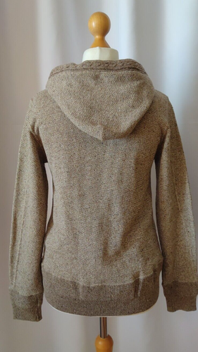 Remi Relief Zip Cappuccio Maglia Cavo Giacca Cardigan Maglione Lana Marrone Tg S Giappone - Foto 21 di 24