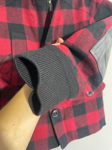 DSQUARED2 Blouson RedxBlack(Check Pattern) wool coat jacket size s - Picture 10 of 23