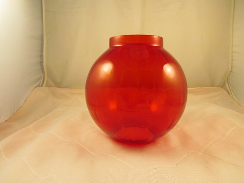 Vintage Art Deco Design 7" Red Glass Globe Shade 4" Fitter for Lamp & Chandelier - Bild 3 von 12