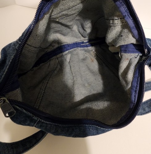 Holiday Fair Jet Bag Shoulder Purse Crossbody Vintage Denim Hobo - Picture 11 of 12