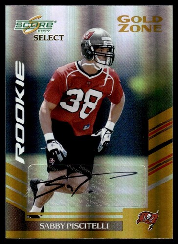 2007 Score Select Autographs Gold Zone Sabby Piscitelli Auto RC /40 Bucs #426 - Picture 1 of 2