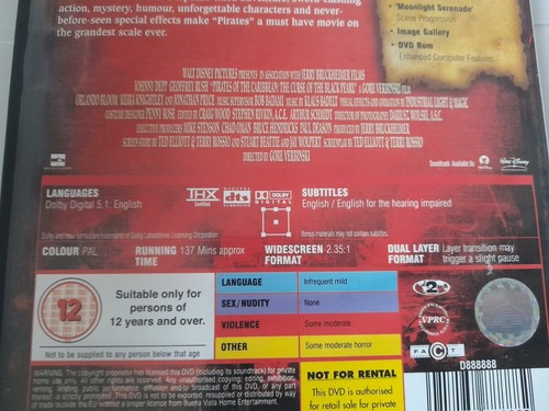 Pirates of the Caribbean: The Curse of the Black Pearl (DVD, 2003, Collector Ed) - Picture 10 of 12