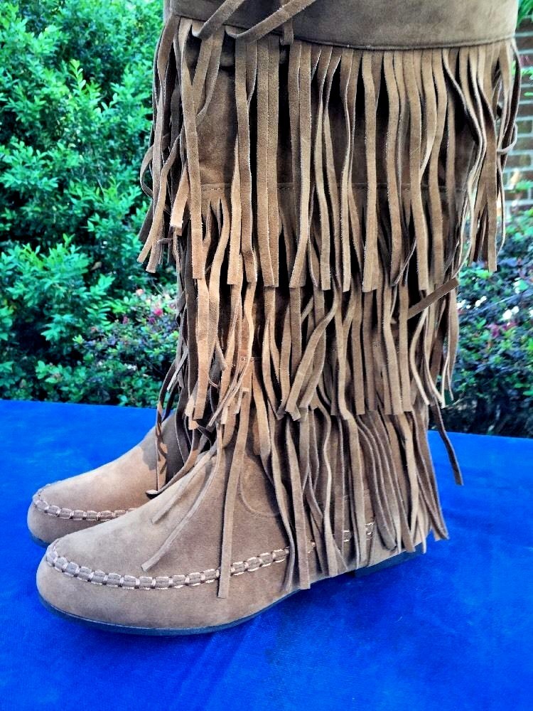 NEU Minnetonka Moccasin Fringe American Indian POW WOW BOOTS Damenschuhe Schuhes Sz 8.5 NEU Minnetonka Moccasin Fringe American Indian POW WOW BOOTS Damenschuhe Schuhes Sz 8.5