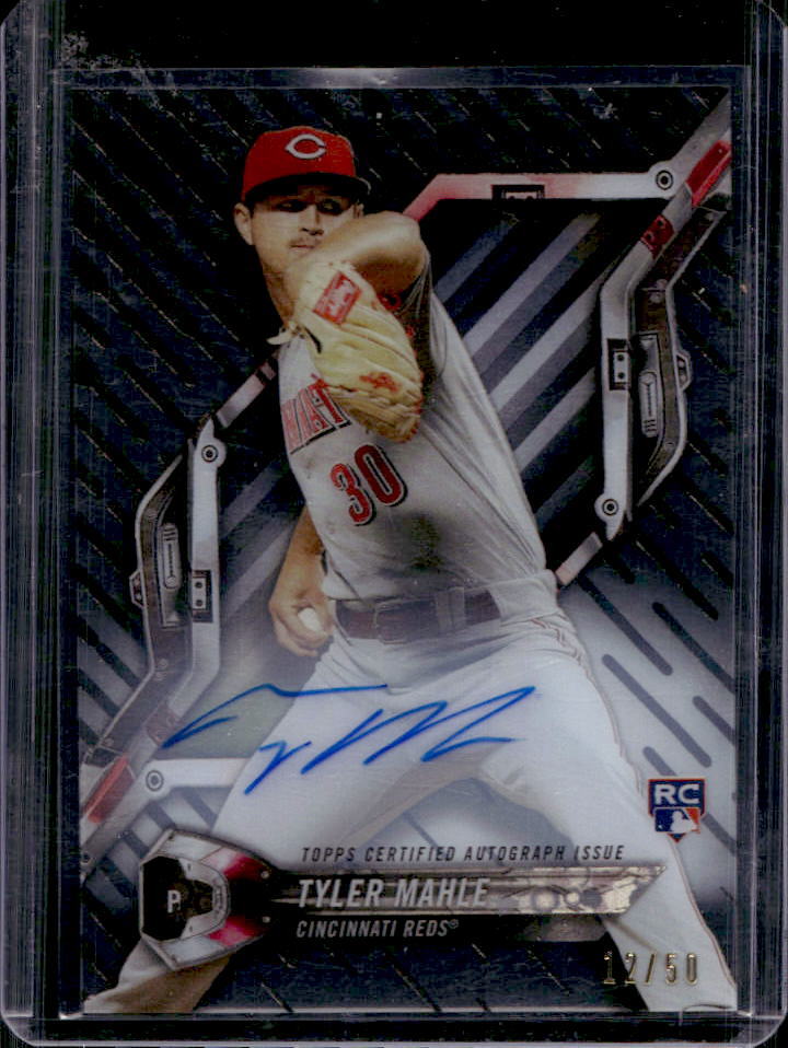 2018 Topps High Tek Tyler Mahle Black Orbit Diffractor Rookie RC Auto #12/50