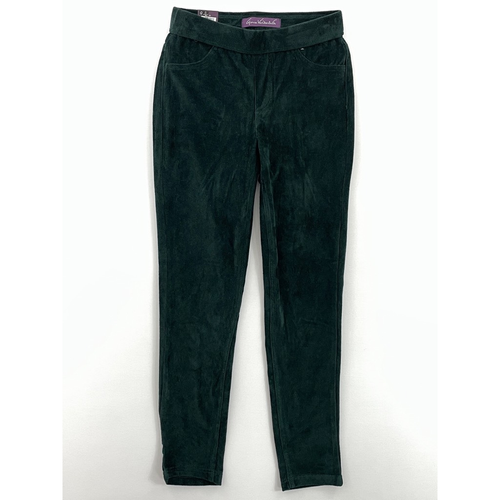 Gloria Vanderbilt Womens Skinny Slim Corduroy Pants Green Mid Rise Stretch S New - Picture 1 of 8