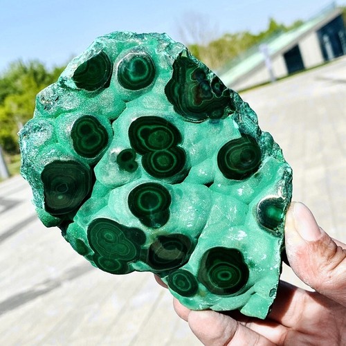 Muestra mineral brillante cristal de cuarzo malaquita poliocular natural de 2,09 lb - Imagen 8 de 13