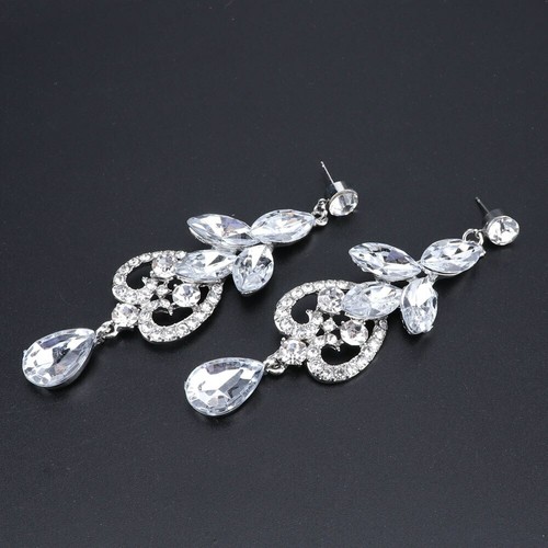 Fashion Crystal Wedding Jewelry Sets Brides Prom Party Costume Necklace Earring  - Picture 67 of 82