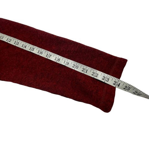 VTG Woolrich Sweater Mens Large Red Maroon Fleece Snap 1/4 Pullover w Pocket - Picture 6 of 12