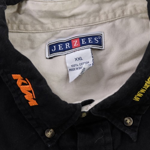 Rare VTG KTM Sportmotorcycle Save The 2-Stroke Button Up Shirt 2000s Biker SZ 2X - Picture 4 of 11