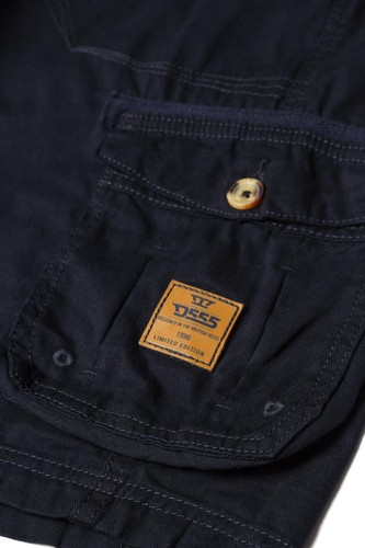 Mens D555 Large & Tall Rodney Cotton Cargo Shorts in Dark Navy 42 - 56" - Picture 4 of 5
