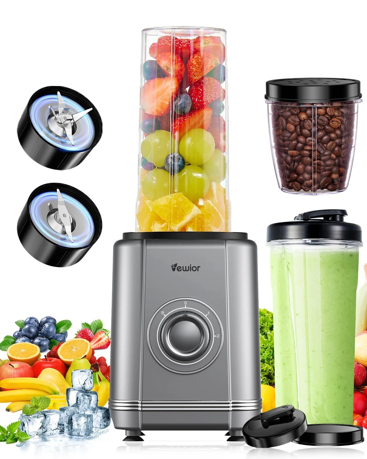 VEWIOR 1200W Blender for Shakes and Smoothies, Personal Blender with 6-Edge Blad
Opens in a new wind
