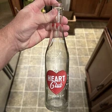 Heart Club ACL Soda Bottle Steury Bottling Co. Bluffton Indiana IN