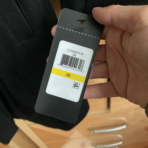 Guess Wool Blend Black Coat Silver Hardware Belted Single Breasted Medium  - Picture 3 of 10