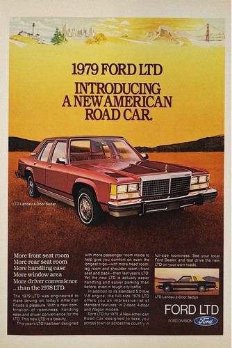 Ford LTD 1979 Print Ad "Introducing A New American Road Car" - Picture 1 of 7