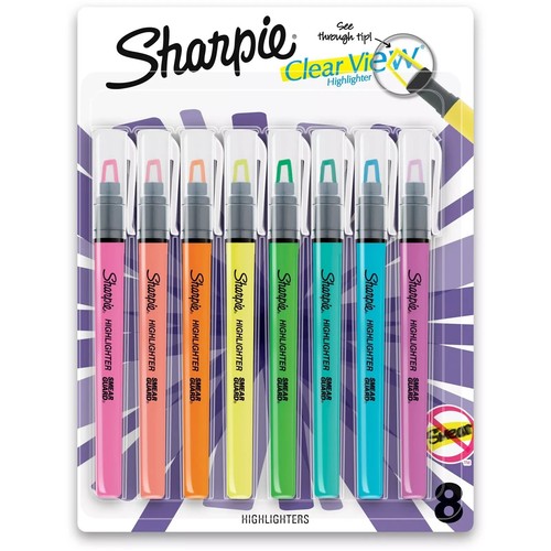 Sharpie 1966798 Clearview Pen-Style Highlighter, Fine Chisel Tip, Assorted Ink, - Picture 3 of 3
