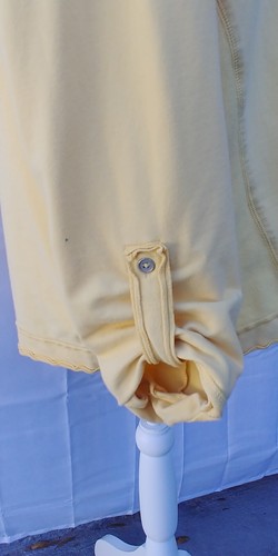 Woman's  Long Sleeve Jersey Style Shirt Sz M Yellow Pullover - Picture 4 of 15