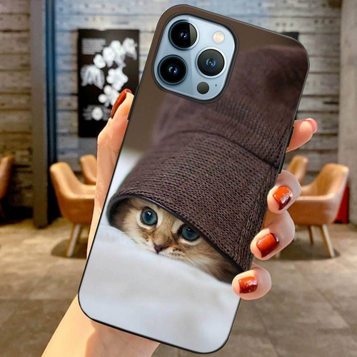 Funny Cat Phone Case For iPhone 14 Pro Max 13 12 15 16e 11 Shockproof Back Cover - Zdjęcie 16 z 49