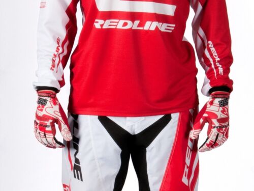 Redline BMX Flight Gloves White/Red Adult Sizes - Small Medium Large - Picture 2 of 2