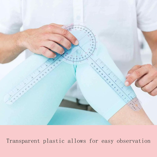 12 Inch Goniometer 360° Transparent Orthopedic Angle Ruler Clear Protractor - Picture 6 of 8