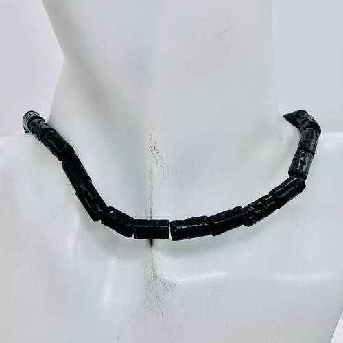 Dawn of Creation 12x6mm Tube Lava Bead Strand | 38 beads (approx.) | - Picture 3 of 8