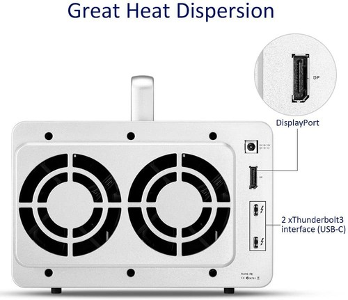 TerraMaster D5 Thunderbolt 5-Bay Professional DAS Hardware RAID 40 Gbps *New!* - Zdjęcie 4 z 4