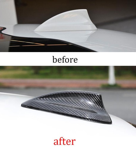 Dry Carbon Fiber Car Roof Shark Fin Antenna Aerial Trim For BMW 5 Series 2018-22 - Picture 6 of 10