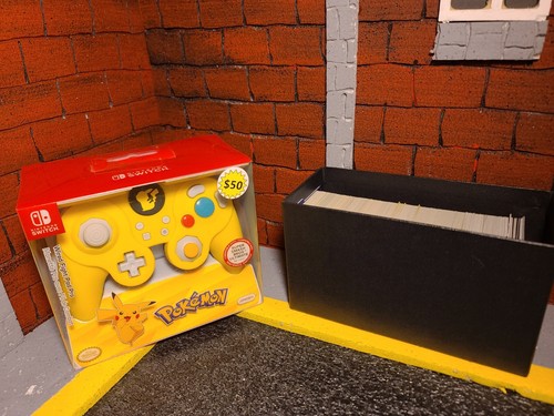 NEW Nintendo Switch Super Smash Bros Pikachu Controller w/ FOIL POKÉMON CARDS! - Picture 8 of 8