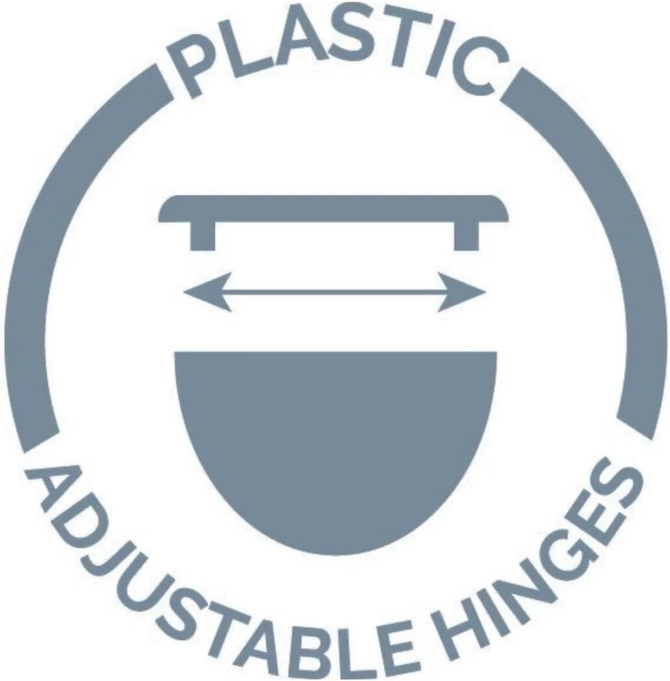 Korona TS100 Moulded Wood Toilet Seat White /Black - Image 3 of 4